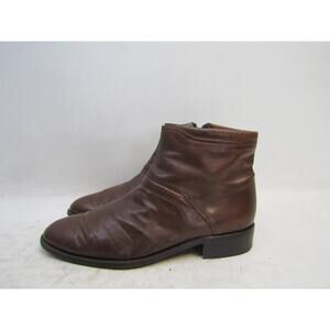 Bally Mens Size 8 M Brown Leather Zip Dress Shoes